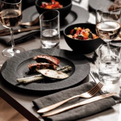 Villeroy & Boch Manufacture Rock Dinner Plate ROUND -Quality Tableware Store 1042392620LS