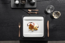 Villeroy & Boch Manufacture Rock Dinner Plate SQUARE -Quality Tableware Store 1042402610LS