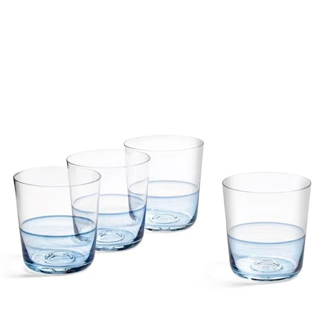 Royal Doulton 1815 Tumblers, Blue, Set/4 4 Royal Doulton 1815 Tumblers, Blue, Set/4 - Image 2