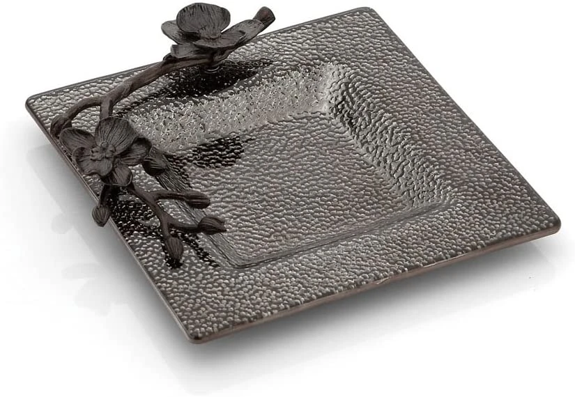 Michael Aram Black Orchid Glass Snack Dish 2 Michael Aram Black Orchid Glass Snack Dish