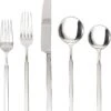 Fortessa Jaxson 18/10 Stainless Steel Flatware, Mirrored Stainless Steel, 20 Piece Place Setting Service For 4