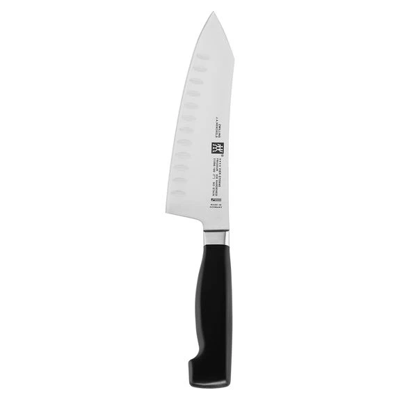 Zwilling Four Star Hollow 7" Inch Rocking Santoku Knife 3 Zwilling Four Star Hollow 7" Inch Rocking Santoku Knife