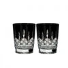 Waterford Lismore Black Set Of 2 Double Old Fashioned Glasses