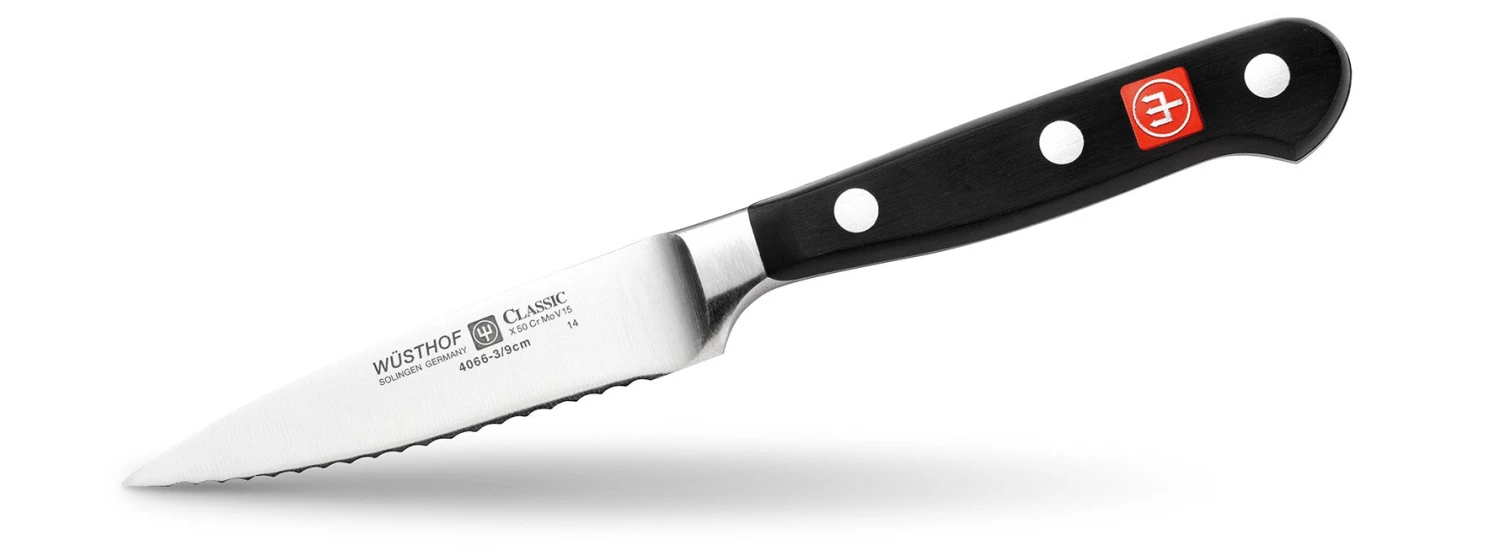WUSTHOF Classic 3½ Inch Fully-Serrated Paring Knife 3 WUSTHOF Classic 3½ Inch Fully-Serrated Paring Knife
