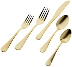 Godinger Dora Vita Goldplate 20 Piece Flatware Set, Service For 4
