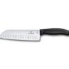 Victorinox Swiss Classic Santoku Knife, Fluted Edge -Quality Tableware Store CUT 6 8523 17 S1