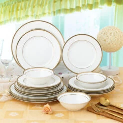 Joseph Sedgh Gail Dinnerware Set, Service For 4 -Quality Tableware Store GailWhite