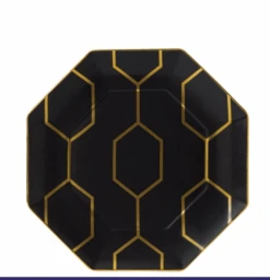 Wedgwood Gio Accent Plate Octagonal, (Formerly Known As Arris) 19 Wedgwood Gio Accent Plate Octagonal, (Formerly Known As Arris) -Quality Tableware Store accent oct charcoal