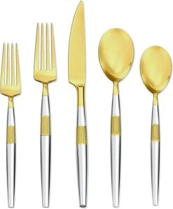 Prestige Argent Hampton Forge Maris Partial Gold 5 Piece Place Setting