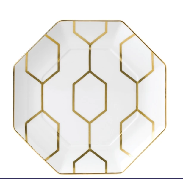 Wedgwood Gio Accent Plate Octagonal, (Formerly Known As Arris) 3 Wedgwood Gio Accent Plate Octagonal, (Formerly Known As Arris)