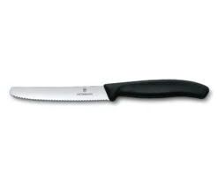 Victorinox Utility Round Serrated 4 1/2 Inch Knife -Quality Tableware Store black6.7833