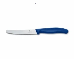 Victorinox Utility Round Serrated 4 1/2 Inch Knife -Quality Tableware Store blue vic