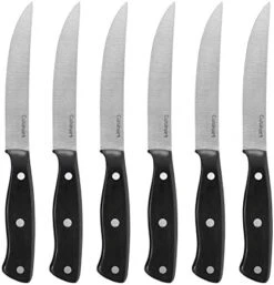 Cuisinart C77TR-S6SK Triple Rivet Collection 6-Piece Steak Knife Set,Black