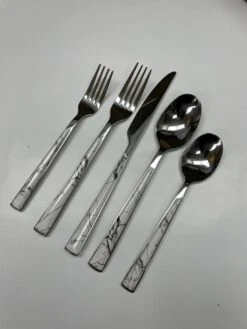 Cambridge White Marble Flatware, Service For 4