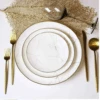 Little White Dish Carrara Marble Dinnerware Set