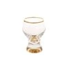 Classic Touch Liquor/Shot Glasses With Gold Stem And Rim, Set/6