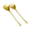 Classic Touch Gold Stainless Steel Salad Servers