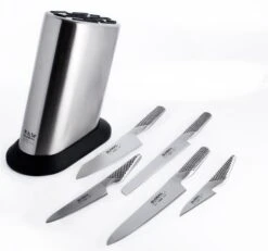 Global 6 Piece Knife Block Set, G-835/WS