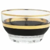Classic Touch Dessert Bowls With Black And Gold Design Set Of 6