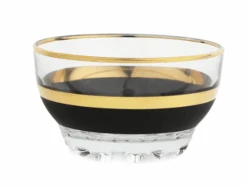 Classic Touch Dessert Bowls With Black And Gold Design Set Of 6