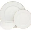 Godinger Pique Gold Dinnerware, 18 Pc Set, Svc For 6 -Quality Tableware Store godinger70344