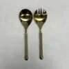 S & S Elegant Twisted Handle Salad Servers -Quality Tableware Store gold small serves
