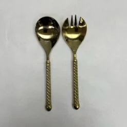 S & S Elegant Twisted Handle Salad Servers