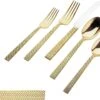Godinger Harrington 20 Pc Flatware Set- Service For Four -Quality Tableware Store harringtonGold