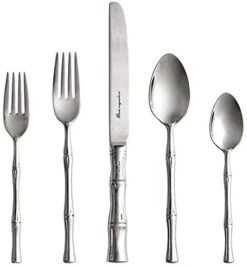 Museum Collection By Hollister Bamboo 20 Piece Flatware Set, Service For 4