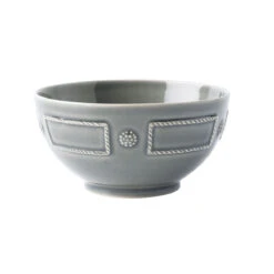 Juliska Berry And Thread French Panel Stone Grey Cereal/Ice Cream Bowl