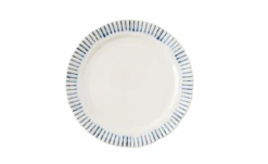 Juliska Sitio Stripe Indigo Dessert/Salad Plate