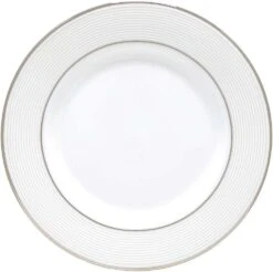 Lenox Fine Bone China Opal Innocence Stripe Dinnerware, Salad Plate
