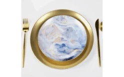 Little White Dish Blue Cloud Salad Plate, Set/4
