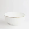 Little White Dish Classic Soup Bowl, Gold Rim, Set/4 -Quality Tableware Store lwdclassicbo