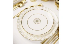 Little White Dish White Medallion Salad Plate, Set/4
