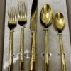 Museum Collection Mamboo 18/10 Stainless Steel 20 Piece Service For 4 Flatware Gold -Quality Tableware Store mamboo