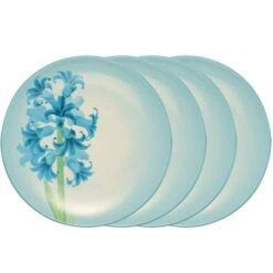 Noritake ColorWave Floral Dinnerware, Accent/Luncheon Plate, Set/4