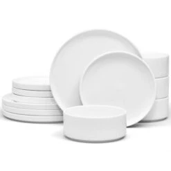 Noritake ColorTex Stone, 12-Piece Set, Service For 4 -Quality Tableware Store noritakecolortexwht