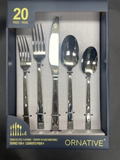 Prestige Ornative Deleware Stainless Flatware Set, Service For 4