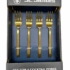Prestige St. James Geo 4 Pc. Dessert Flatware -Quality Tableware Store prestige geo gold forks