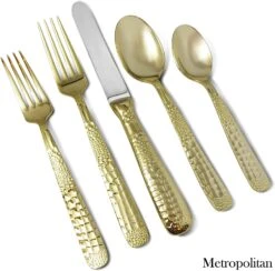 Prestige Metropolitan Everglades 20 Piece Flatware Set, Service For 4