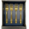 Prestige St. James Masonry 4 Pc Dessert Flatware -Quality Tableware Store prestigemasonryforkgold