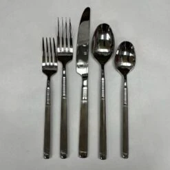 Prestige Sculpted Metal Flatware 20 Piece Service For 4