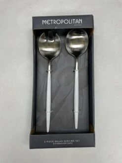Prestige Metropolitan Tai Chi Salad Servers -Quality Tableware Store prestigetaichiwhitesilver