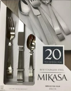 Prestige Mikasa Delta Flatware Set, Service For 4