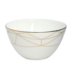 Prouna Gem Cut Gold Cereal Bowl