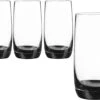 Qualia Highball Ebony Clear/Black Glasses, Set/4