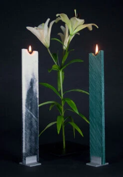 The Austrian Atelier Large Flat Taper Havdala Candle With Holder