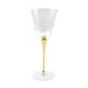 Vietri Optical Gold Stem Wine Glass -Quality Tableware Store vietriogs 8820