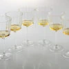 Vivience Water Linear Smooth Glasses With Gold/Amber On Bottom, Set/6 -Quality Tableware Store viviencevwr4666